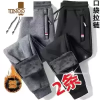 YANXU休闲长裤子男士春2023新款潮流潮牌宽松弹力男生加绒运动裤