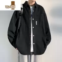 YANXU工装衬衫男长袖宽松日系外套潮牌百搭休闲复古男装衬衣