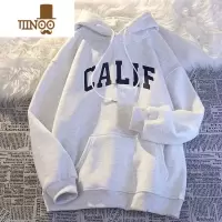 YANXU连帽卫衣男生加绒加厚宽松上衣情侣慵懒风ins潮牌运动外套