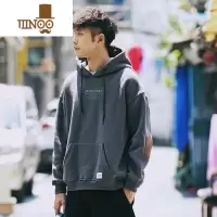 YANXUcoolramon加绒男士韩版宽松上衣连帽港风工装情侣卫衣外套潮