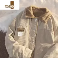 YANXU港风复古灯芯绒棉衣外套男女冬季韩版chic港风宽松休闲加厚棉服潮