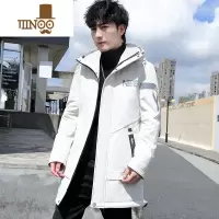 YANXU新款外套男冬季加绒加厚派克中长款棉服夹克潮流防风衣大棉袄