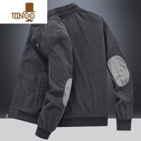 YANXU加绒加厚外套男2023新款工装宽松中年男灯芯绒复古夹克男潮