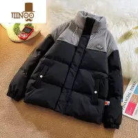 YANXU立领羽绒棉服男士冬季新款外套潮加绒面包服短款毛绒宽松大码棉衣