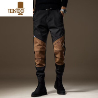 YANXU2023款美式复古工装裤子男秋季新款潮牌机能撞色宽松束脚休闲裤男