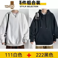 YANXU卫衣男宽松加肥加大码胖子t恤时尚潮休闲长袖打底衫上衣服