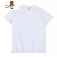 YANXU300g美式复古t恤男短袖潮磨毛简约纯色上衣圆领打底衫tee