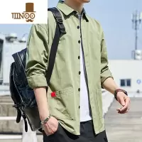 YANXU衬衫男干活穿的耐磨耐脏工地褂子工作服衬衣长袖防晒外套