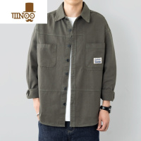 YANXU衬衫外套男士宽松休闲夏季工装干活耐脏耐磨薄款夹克