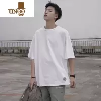 YANXU短袖t恤男潮牌2022夏季新款韩版潮流宽松刺绣半袖体恤上衣服