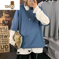 YANXU长袖t恤男韩版潮流情侣百搭打底衫新款港风ins宽松休闲假衣服