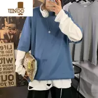 YANXU长袖t恤男韩版潮流情侣百搭打底衫新款港风ins宽松休闲假衣服