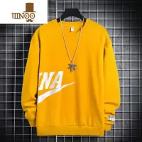 YANXU卫衣男士2023款新款圆领秋季上衣潮牌男生长袖T恤衣服打底衫