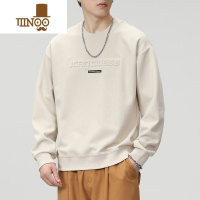 YANXU卫衣潮牌男夏款感圆领长袖T恤美式潮流痞帅上衣服男款