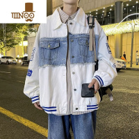 YANXU情侣装棒球服秋季感小众牛仔外套男2023新款港风宽松夹克ins