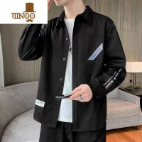 YANXU青年工装衬衫男长袖潮牌痞帅宽松百搭衬衣2023夏季薄款冰丝上衣服