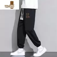 YANXU裤子男士宽松束脚百搭国潮休闲长裤秋天男款灰色运动卫裤潮