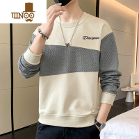 YANXU休闲长袖t恤男士2023新款宽松圆领卫衣男生百搭潮流上衣服