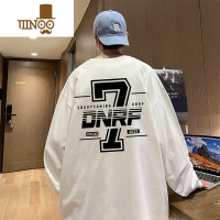 YANXU美式hiphop长袖T恤男秋季大码打底衫无帽嘻哈卫衣潮秋衣