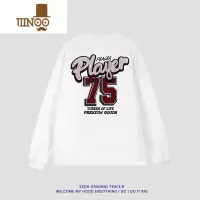 YANXUhiphop小众字母印花270g长袖T恤男ins潮牌宽松打底衫