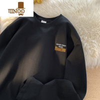 YANXU纯色t恤男oversize长袖卫衣宽松休闲内搭打底衫外套潮牌