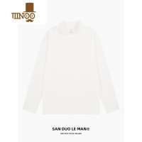 YANXU双面德绒内搭半高领打底衫男2023新款加绒保暖长袖T恤男上衣