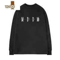 YANXU美式字母印花长袖T恤卫衣男宽松ins潮牌街头嘻哈打底上衣