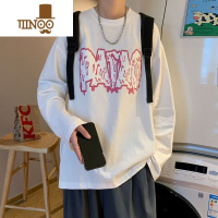 YANXU美式潮牌嘻哈长袖t恤男款秋季宽松痞帅卫衣潮流2023新款外套