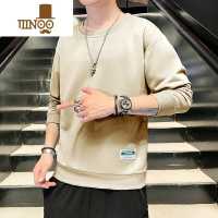 YANXU卫衣男潮流圆领宽松长袖t恤外套新款青少年运动休闲打底衫T