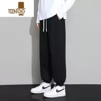 YANXU休闲裤子男士新款潮牌宽松卫裤加肥加大码运动束脚长裤