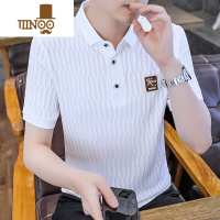 YANXU夏季新款男士冰丝polo衫2023夏季新款翻领短袖t恤薄款透气半袖T恤