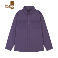 YANXU紫色男生衬衫内搭感深紫色长袖衬衣休闲日单工装上衣外套