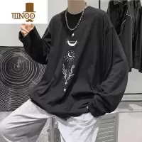 YANXU长袖t恤男港风宽松潮流上衣ins秋季新款百搭休闲时尚帅气打底衫