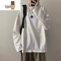 YANXU长袖t恤男潮宽松圆领内搭打底衫ins港风男士上衣百搭衣服