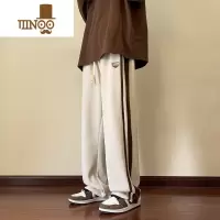 YANXU灯芯绒美式复古裤子男款高街vibe垂感潮牌直筒运动休闲长裤