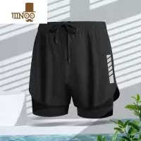 YANXU运动跑步短裤男骑行马拉松夏季速干训练健身冰丝内衬假三分裤