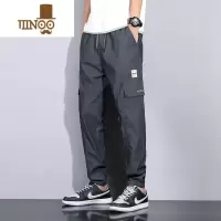 YANXU工装裤男士休闲裤夏季宽松长裤子束脚哈伦2023运动百搭潮牌韩版
