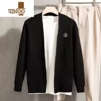 YANXU日系开衫男针织衫宽松韩版潮流休闲外穿毛衣男士感线衣外套男