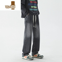 YANXU牛仔裤男夏季薄款宽松直筒裤子男生美式潮牌百搭休闲阔腿长裤