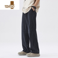 YANXUWOODSOON男士休闲裤夏季宽松垂感户外运动长裤潮牌百搭男生直筒裤
