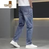 YANXU浅色牛仔裤男直筒宽松夏天2023年新款夏季薄款休闲修身男士长裤子