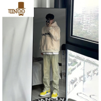 YANXU美式复古vibe裤子高街潮牌秋季黄泥牛仔裤男款修身夏季直筒微喇裤