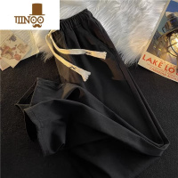 YANXU烟灰色牛仔裤男女款港风chic宽松直筒裤子高街百搭夏季薄款ins潮