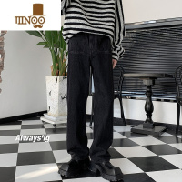 YANXU轻熟风直筒牛仔裤男秋季美式高街修身九分裤子潮牌宽松大码休闲裤