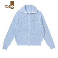 YANXU银标翻领高领针织衫国潮牌秋拉链开衫女通勤卫衣男外套情侣