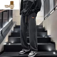 YANXU牛仔裤男士美式高街vibe宽松直筒阔腿裤子男款潮牌休闲长裤