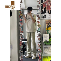 YANXU美式复古vibe风裤子男款高街潮牌黄泥牛仔裤男夏季薄款修身直筒裤