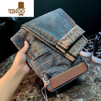 YANXU夏季牛仔裤男修身小脚九分弹力韩版潮流潮牌休闲百搭长裤子