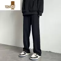 YANXU男款秋季宽松直筒潮流ins百搭痞帅男生裤子高街休闲阔腿裤