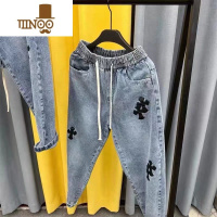 YANXU春季新款牛仔裤男潮牌百搭精小伙网红同款宽松直筒锥子裤